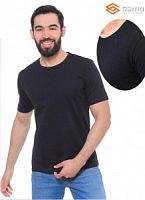 55101 черный однотонный(фламли) футболка мужская