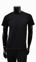 Черный однотонный футболка мужская